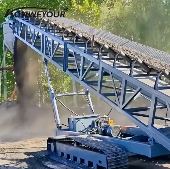 Conveyor cu curea laterală ondulată de înaltă înclinare